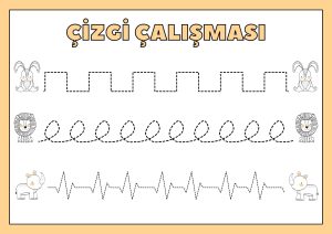 okul öncesi çizgi çalışmaları