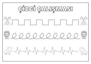 okul öncesi çizgi çalışmaları