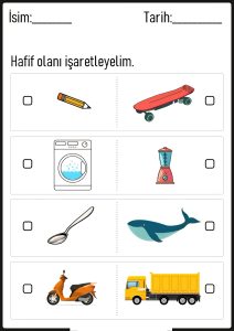 okul öncesi ağır hafif kavramı