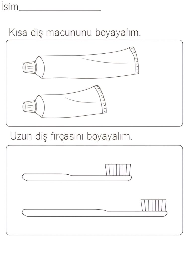 uzun kısa kavramı etkinlikleri